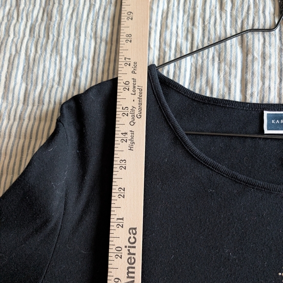 Karen Scott Dark Grey Sparkly Christmas Tree Top XL - Picture 5 of 5